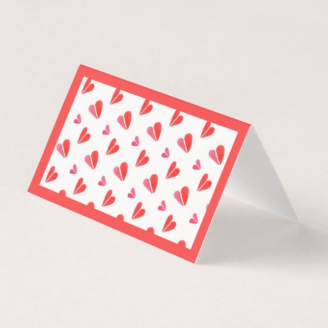 MINI HEARTS 3.5x4 Card II / Tente horizontale Plie (Front)