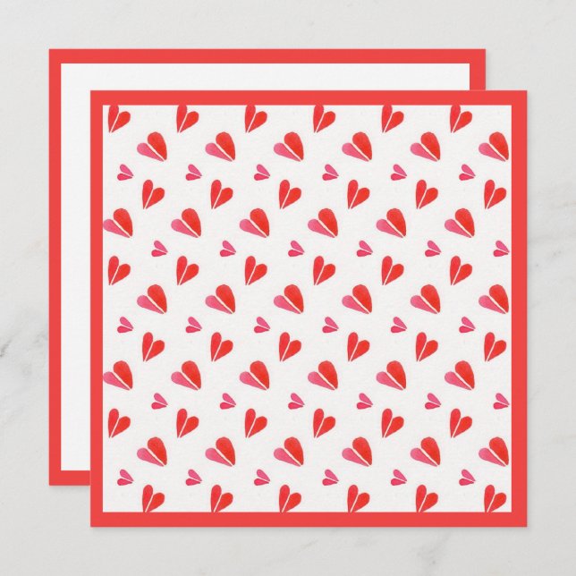 MINI HEARTS 5,25" Square Flat Card II Karte (Vorne/Hinten)
