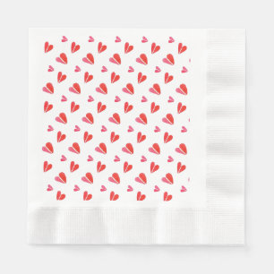 MINI HEARTS genähte Lunch-Papierservietten Serviette