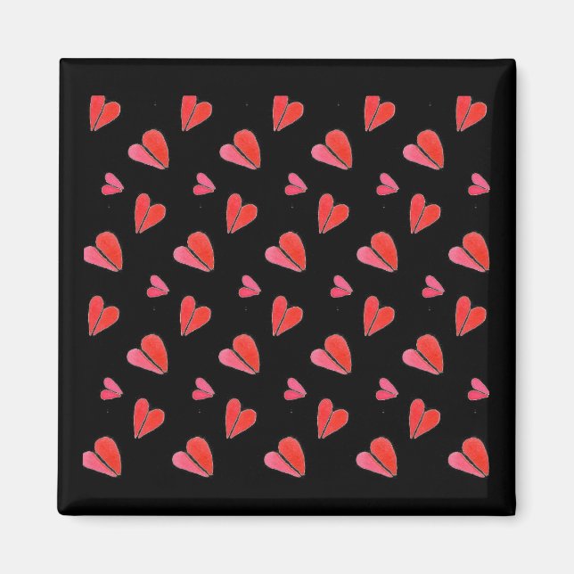MINI HEARTS II Square Magnet (Vorne)