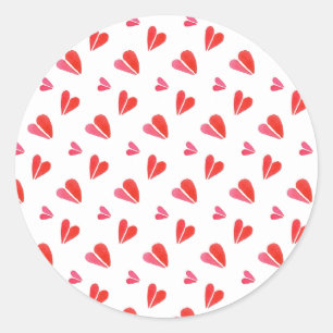 MINI HEARTS Large Round Stickers