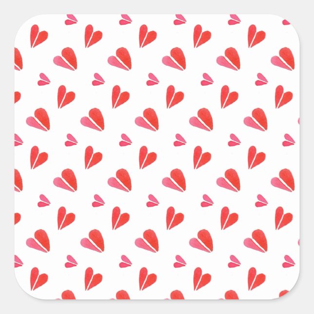 MINI HEARTS Large Square Stickers (Vorderseite)