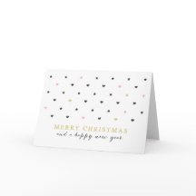 Mini Hearts & Star | Pink Gold Frohe Weihnachten