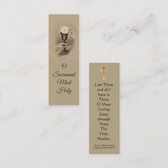 Mini heilige Karte des gesegneten (Vorne/Hinten)