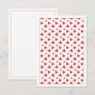 MINI HERZEN 3,5x5 Leere Flachkarte Mitteilungskarte