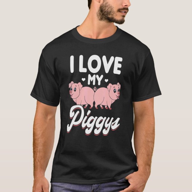 Mini House Pig I Liebe My Piglet Teacup Pig Mama 1 T-Shirt (Vorderseite)