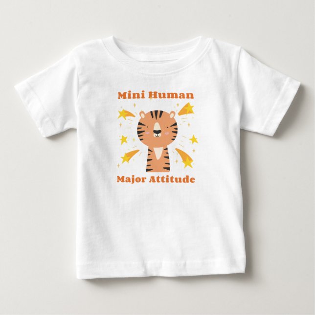Mini Human, Major Attitude Baby T-shirt (Vorderseite)