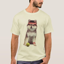 Mini-Husky-Tenniszeit