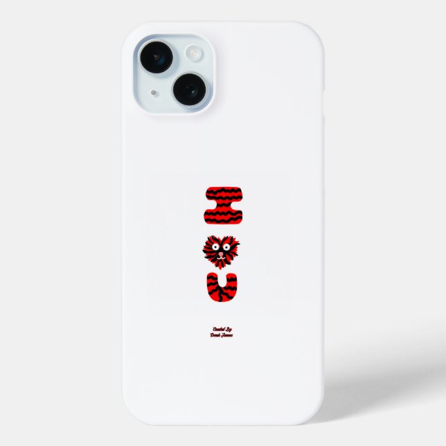 Mini I Fuzzy U Apple iPhone 15 Plus Coque (Verso)
