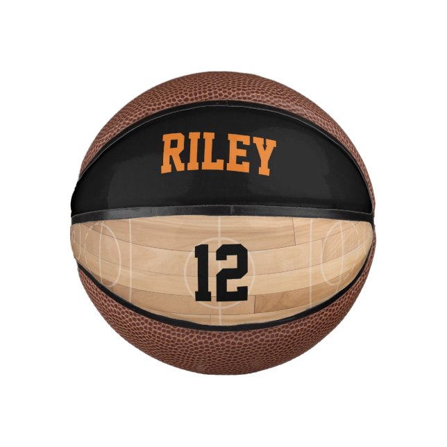 Mini Individuelle Name Player Nummer Alter Basketball (Vorderseite)