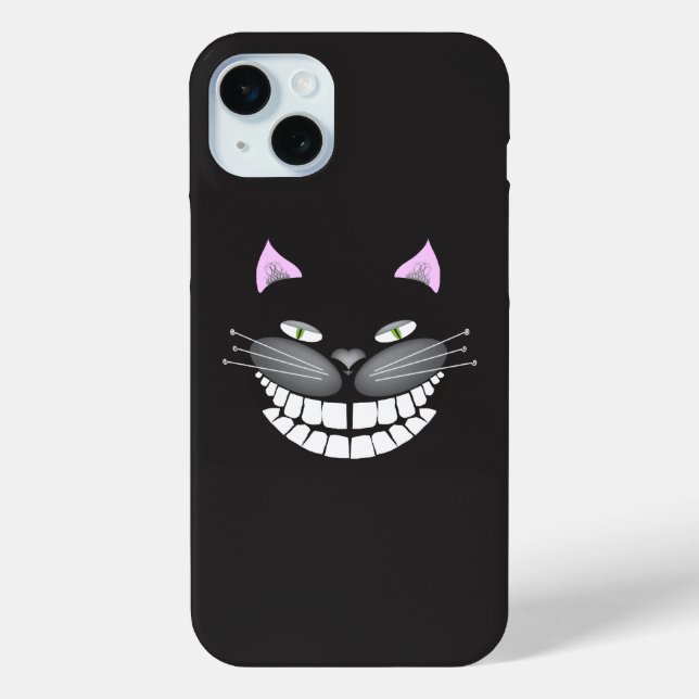 Mini iPhone 15 plus Cheshire Cat coque (Verso)