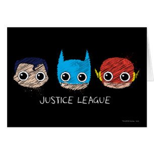 Mini Justice League Heads Sketch