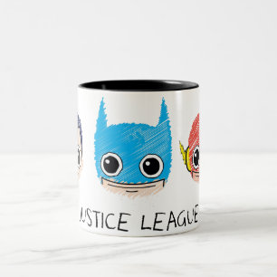 Mini-Justizliga Köpfe Skizze Zweifarbige Tasse