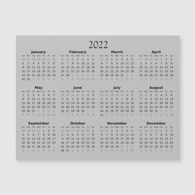 Mini-Kalender 2022 Magneteinladung (Vorderseite)
