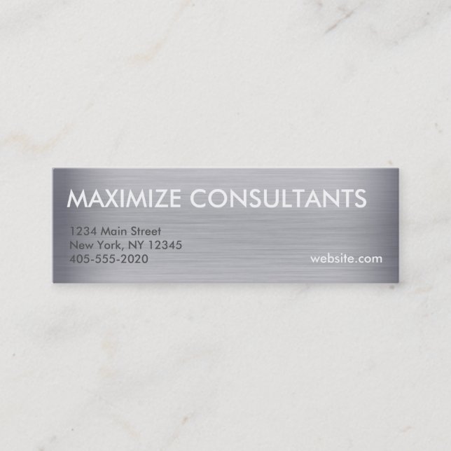 Mini-Karten für Titanmetalle Mini Visitenkarte (Vorderseite)