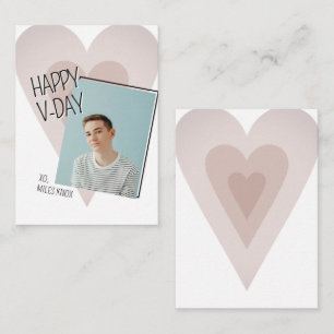 Mini-Kids- und Teenie-Herzfoto-Valentinskarte Mitteilungskarte