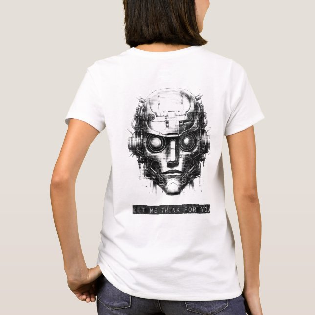 Mini-Kontrolle Cyberpunk Black Print Front & Back T-Shirt (Rückseite)