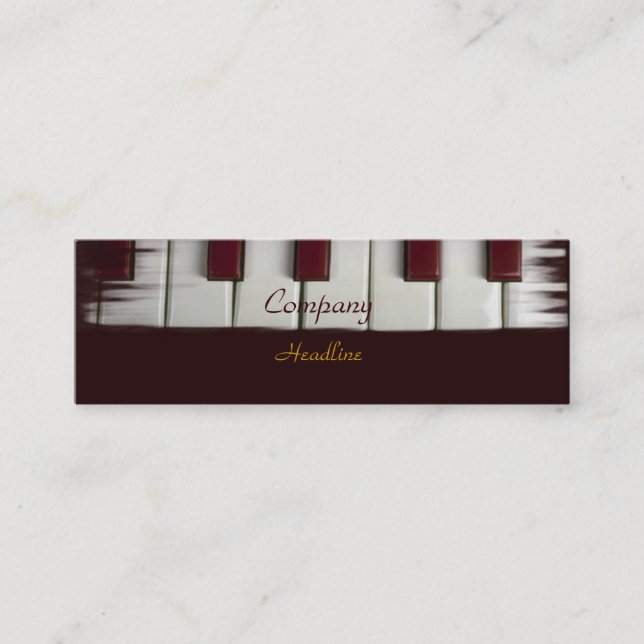 Mini Le piano verrouille le carte de visite (Devant)
