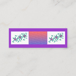 Mini Lesezeichen Cards Purple Blumen Ihr Foto Visitenkarte