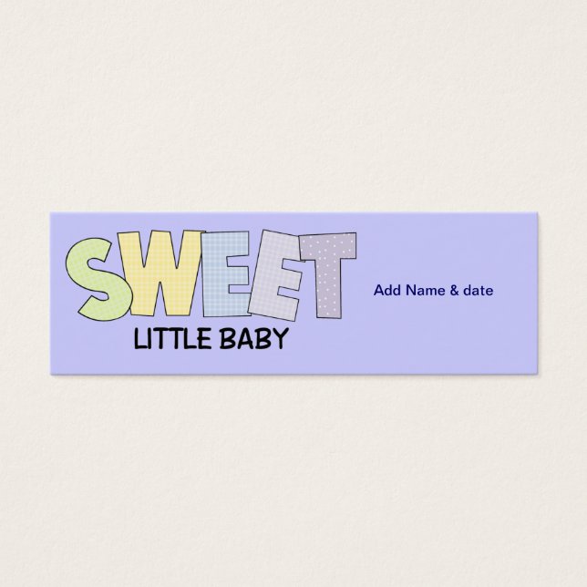 Mini-Lesezeichen für Baby-Dusche Gastgeschenk (Vorderseite)