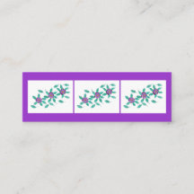 Mini-Lesezeichen-Karten, Lila Primrose-Blume Mini 