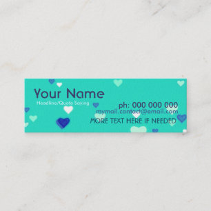 Mini-Liebe Herzkontakte Visitenkarte Telefonnummerkarte