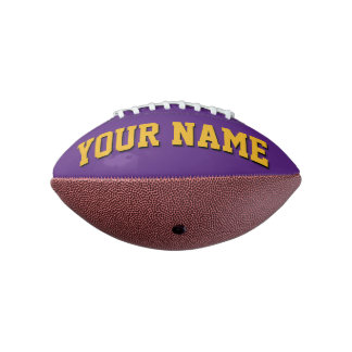 Mini LILA UND GOLD Personalisiert Football