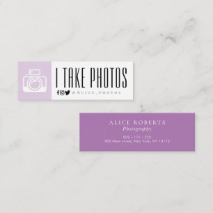 Mini Logo photo moderne carte de visite