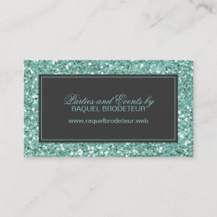 Mini Look Glitzer Business Card Visitenkarte