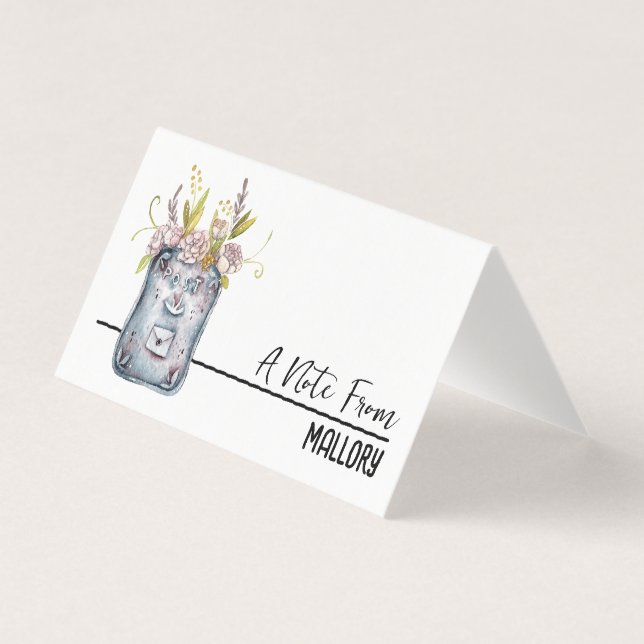 Mini-Lunchbox-Karten 🍎 mit Ihrem Namen Personalis Visitenkarten (Vorderseite)