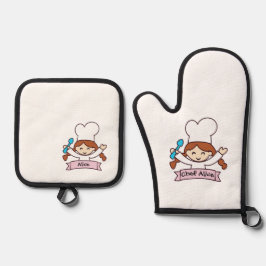 Mini Masterchef Ofenhandschuh für kleine Köche! & Topflappen-Set