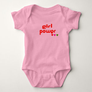 Mini Me Retro Girl Power Baby Strampler