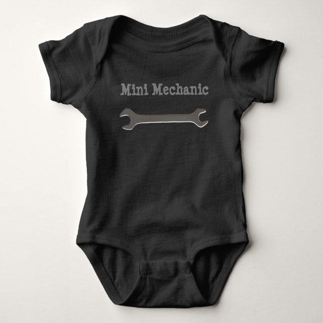 Mini Mechanic Bodysuit Baby Strampler (Vorderseite)