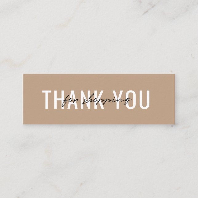 Mini Merci Carte de visite pour votre commande Minimali (Devant)