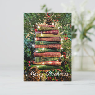 Mini Merry Bookmas Urlaubskarte RSVP Karte