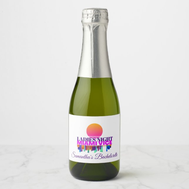 Mini Mini Nuit Femme Étiquette bouteille de vin (Devant)