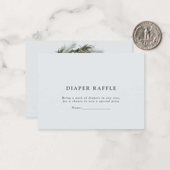 Mini-Mini-Tombola Mitteilungskarte (Vorderseite/Rückseite Beispiel)