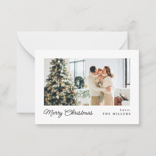 MINI Minimalistisch Classic Frohe Weihnachten Mitteilungskarte (Vorderseite)