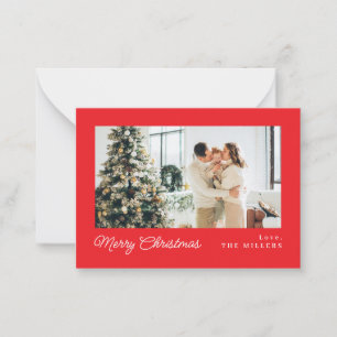MINI Minimalistisch Classic Frohe Weihnachtskarte Mitteilungskarte