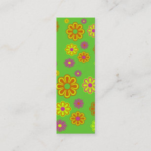 Mini mod pop fleurs maigre carte de visite