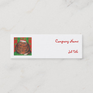 Mini Modèle de carte de visite Christmas Pud blanc maig