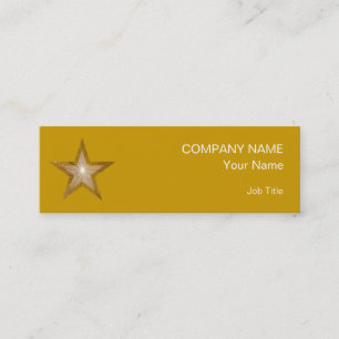 Mini Modèle de carte de visite Gold Star maigre or