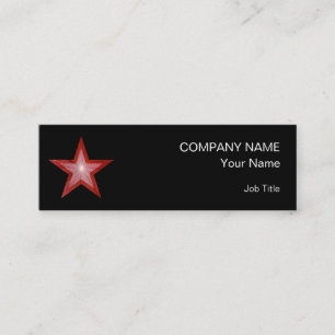 Mini Modèle de carte de visite Red Star maigre noir