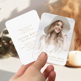 Mini Modern Chic Script Foto Abschluss laden Begleitkarte