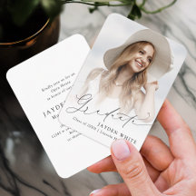 Mini Modern Chic Script Foto Abschluss laden