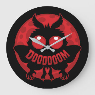 Mini-Mondbeschienener Mothman des DOOOOOOM Große Wanduhr