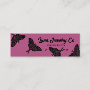 Mini Mystic Luna Moth Bijoux Carte de visite