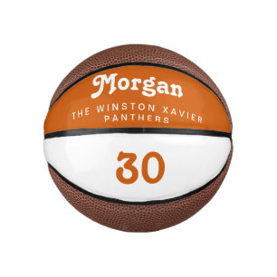 Mini Orange Custom Basketball-Mannschaftsname Numm Basketball