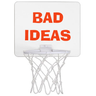 Mini-panier De Basket "Mauvaises Idées" Sur Le Trash Basketball Hoop