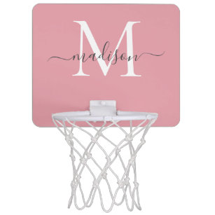 Mini-panier De Basket Monogramme gris rose rose rose de Girls moderne No